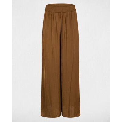 Morgan Pantalón de mujer ancho fluido. (42) Marrón claro mujer Morgan Pantalón de mujer ancho fluido. (42) Marrón claro mujer