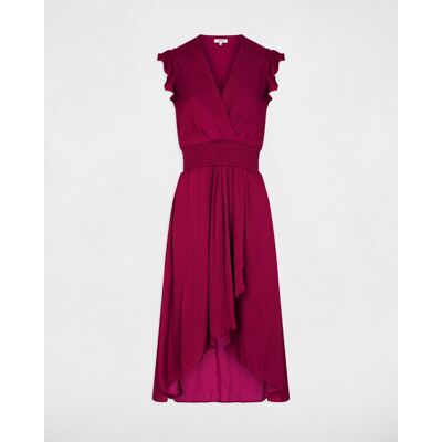 Morgan Vestido midi holgado sin mangas. (34) Burdeos mujer Morgan Vestido midi holgado sin mangas. (34) Burdeos mujer