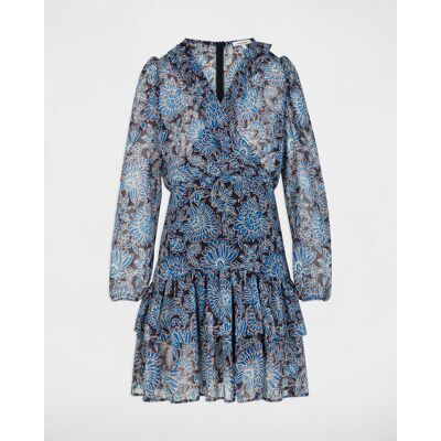 Morgan Vestido corto ajustado con escote pico. (36) Azul / Negro mujer Morgan Vestido corto ajustado con escote pico. (36) Azul / Negro mujer