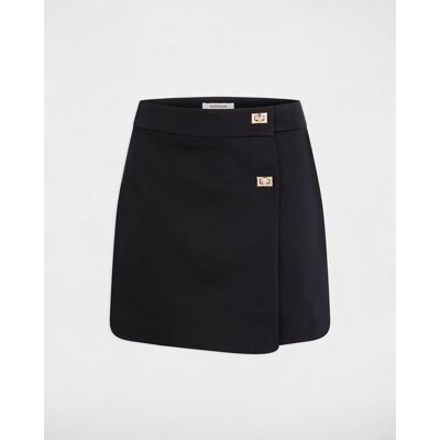 Morgan Falda corta con pantalón corto de cintura alta. (38) Negro mujer Morgan Falda corta con pantalón corto de cintura alta. (38) Negro mujer
