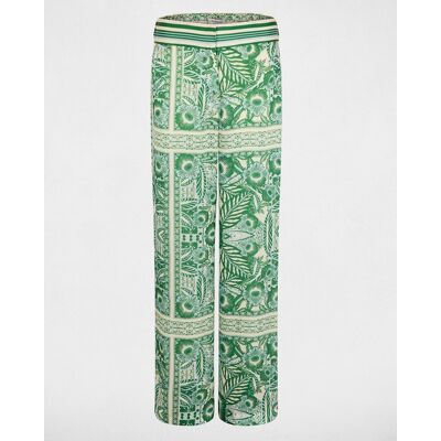 Morgan Pantalón de mujer ancho estampado paisley. (38) Multicolor mujer Morgan Pantalón de mujer ancho estampado paisley. (38) Multicolor mujer