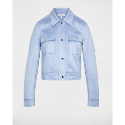 Morgan Chaqueta de mujer entallada de antelina. (44) Azul mujer Morgan Chaqueta de mujer entallada de antelina. (44) Azul mujer