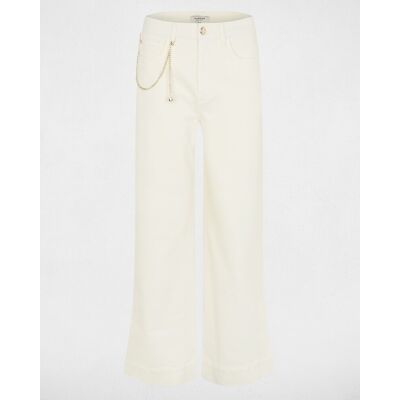 Morgan Pantalón vaquero de mujer ancho de tiro alto. (44) Blanco mujer Morgan Pantalón vaquero de mujer ancho de tiro alto. (44) Blanco mujer