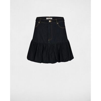 Morgan Falda corta globo de mezclilla denim. (42) Azul mujer Morgan Falda corta globo de mezclilla denim. (42) Azul mujer