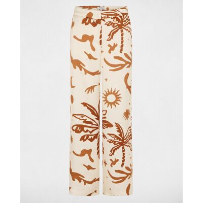 Morgan Pantalón de mujer ancho satinado. (40) Multicolor mujer Morgan Pantalón de mujer ancho satinado. (40) Multicolor mujer