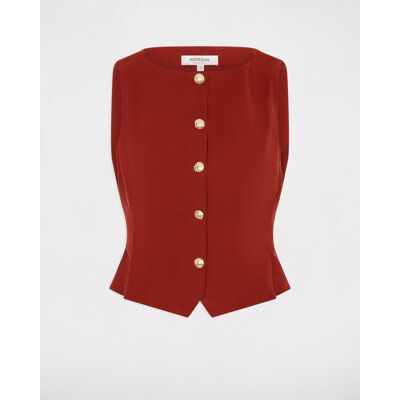 Morgan Camisa de mujer con cierre de botones. (XS) Rojo mujer Morgan Camisa de mujer con cierre de botones. (XS) Rojo mujer