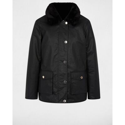 Morgan Parka de mujer reversible con cuello en borreguito. (34) Negro mujer Morgan Parka de mujer reversible con cuello en borreguito. (34) Negro mujer