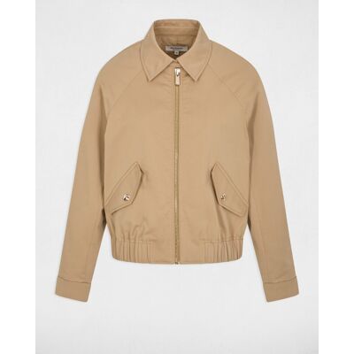 Morgan Chaqueta de mujer corta cuello abierto. (44) Beige mujer Morgan Chaqueta de mujer corta cuello abierto. (44) Beige mujer