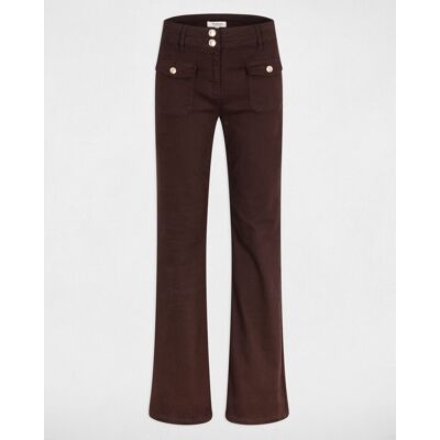 Morgan Pantalón de mujer boot-cut con bolsillos. (38) Marrón mujer Morgan Pantalón de mujer boot-cut con bolsillos. (38) Marrón mujer