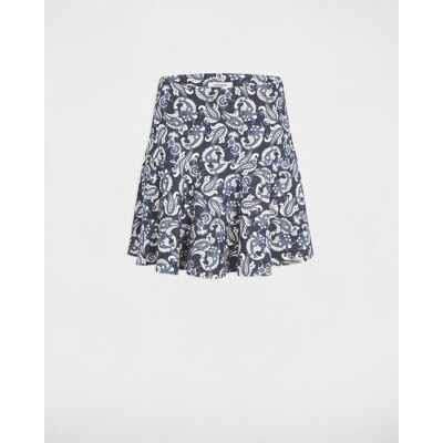 Morgan Falda corta con estampado paisley. (42) Azul mujer Morgan Falda corta con estampado paisley. (42) Azul mujer