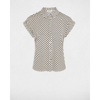Morgan Camisa de mujer satinada con estampado. (XL) Crudo mujer Morgan Camisa de mujer satinada con estampado. (XL) Crudo mujer