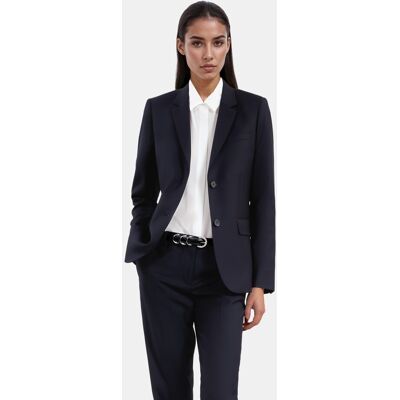The Kooples Chaqueta de traje de mujer de lana con cierre de botones. (34) Azul marino mujer The Kooples Chaqueta de traje de mujer de lana con cierre de botones. (34) Azul marino mujer