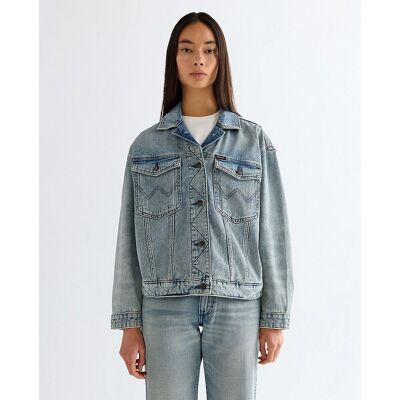 Wrangler Cazadora vaquera de mujer de corte relaxed. (38) Azul denim mujer Wrangler Cazadora vaquera de mujer de corte relaxed. (38) Azul denim mujer