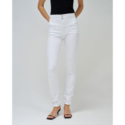 Salsa Jeans Vaquero pitillo de mujer Diva push in skinny de tiro alto. (42 - Largo 32) Blanco mujer Salsa Jeans Vaquero pitillo de mujer Diva push in skinny de tiro alto. (42 - Largo 32) Blanco mujer