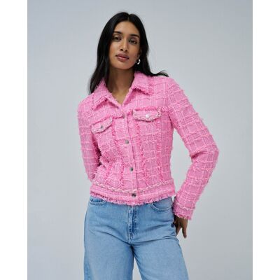 Salsa Jeans Chaqueta en tweed de mujer. (38) Rosa chicle mujer Salsa Jeans Chaqueta en tweed de mujer. (38) Rosa chicle mujer
