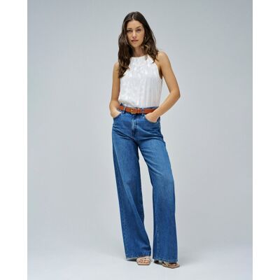 Salsa Jeans Vaqueros de mujer wide leg. (42 - Largo 32) Azul mujer Salsa Jeans Vaqueros de mujer wide leg. (42 - Largo 32) Azul mujer
