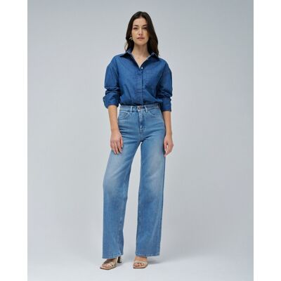 Salsa Jeans Vaquero de mujer Faith wide leg de tiro alto. (36 - Largo 32) Azul mujer Salsa Jeans Vaquero de mujer Faith wide leg de tiro alto. (36 - Largo 32) Azul mujer