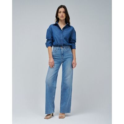 Salsa Jeans Vaquero de mujer Faith wide leg de tiro alto. (38 - Largo 32) Azul mujer Salsa Jeans Vaquero de mujer Faith wide leg de tiro alto. (38 - Largo 32) Azul mujer