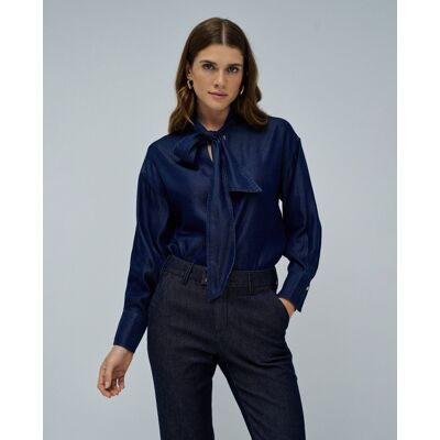 Salsa Jeans Blusa de mujer en lightdenim. (42) Azul mujer Salsa Jeans Blusa de mujer en lightdenim. (42) Azul mujer