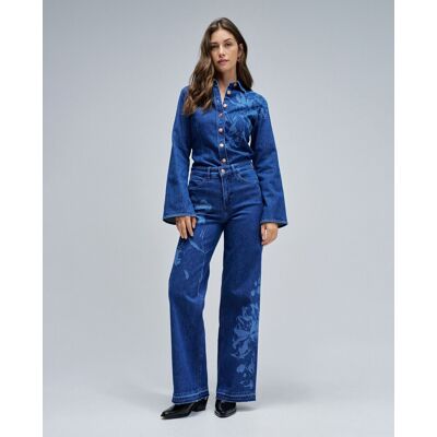 Salsa Jeans Vaqueros de mujer faith push in wide. (40 - Largo 32) Azul mujer Salsa Jeans Vaqueros de mujer faith push in wide. (40 - Largo 32) Azul mujer