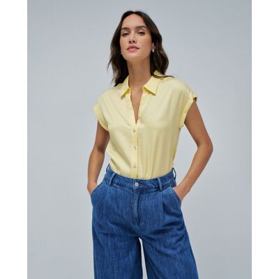 Salsa Jeans Blusa de mujer con estampado floral. (34) Amarillo mujer Salsa Jeans Blusa de mujer con estampado floral. (34) Amarillo mujer