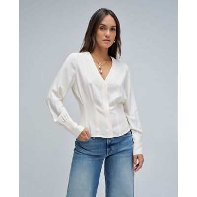 Salsa Jeans Blusa de mujer estilo corsé. (34) Crudo mujer Salsa Jeans Blusa de mujer estilo corsé. (34) Crudo mujer