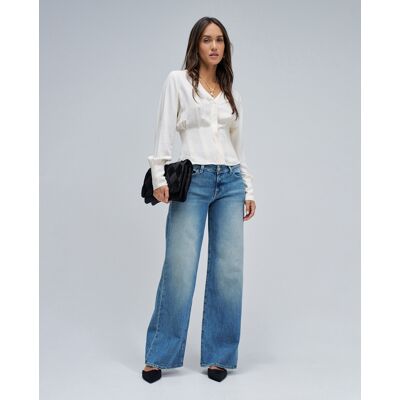 Salsa Jeans Vaqueros de mujer low rise wide. (42 - Largo 32) Azul mujer Salsa Jeans Vaqueros de mujer low rise wide. (42 - Largo 32) Azul mujer