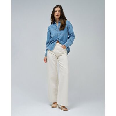 Salsa Jeans Vaqueros de mujer wide leg. (38 - Largo 32) Natural mujer Salsa Jeans Vaqueros de mujer wide leg. (38 - Largo 32) Natural mujer