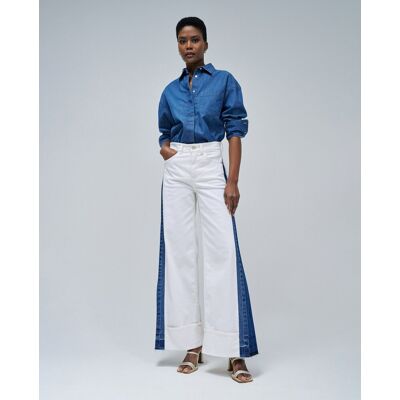 Salsa Jeans Vaqueros de mujer push in wide. (36 - Largo 32) Blanco mujer Salsa Jeans Vaqueros de mujer push in wide. (36 - Largo 32) Blanco mujer