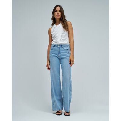 Salsa Jeans Vaqueros wide leg de mujer. (38 - Largo 32) Azul mujer Salsa Jeans Vaqueros wide leg de mujer. (38 - Largo 32) Azul mujer