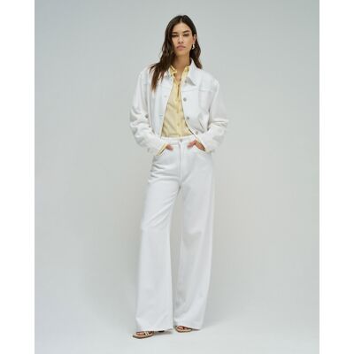 Salsa Jeans Vaqueros wide leg de mujer. (40 - Largo 32) Blanco mujer Salsa Jeans Vaqueros wide leg de mujer. (40 - Largo 32) Blanco mujer