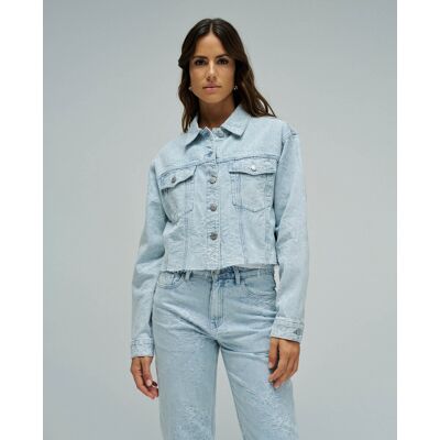 Salsa Jeans Cazadora de mujer en denim con jacquard. (38) Azul mujer Salsa Jeans Cazadora de mujer en denim con jacquard. (38) Azul mujer