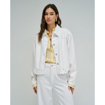 Salsa Jeans Cazadora en lightdenim fit loose de mujer. (34) Blanco mujer Salsa Jeans Cazadora en lightdenim fit loose de mujer. (34) Blanco mujer