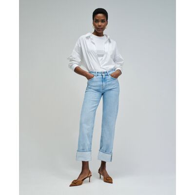 Salsa Jeans Vaqueros rectos de mujer de cintura alta. (38 - Largo 32) Azul claro mujer Salsa Jeans Vaqueros rectos de mujer de cintura alta. (38 - Largo 32) Azul claro mujer