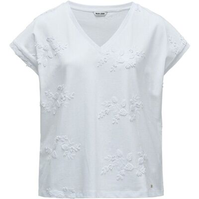 Salsa Jeans Camiseta con bordados de mujer. (S) Blanco mujer Salsa Jeans Camiseta con bordados de mujer. (S) Blanco mujer