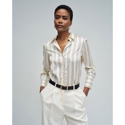 Salsa Jeans Camisa satinada de mujer con estampado. (36) Beige mujer Salsa Jeans Camisa satinada de mujer con estampado. (36) Beige mujer