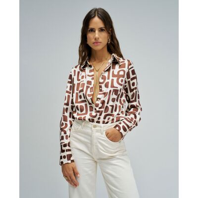Salsa Jeans Camisa satinada de mujer con estampado. (36) Multicolor mujer Salsa Jeans Camisa satinada de mujer con estampado. (36) Multicolor mujer