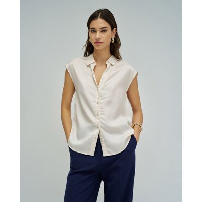 Salsa Jeans Camisa en lightdenim de mujer. (L) Natural mujer Salsa Jeans Camisa en lightdenim de mujer. (L) Natural mujer
