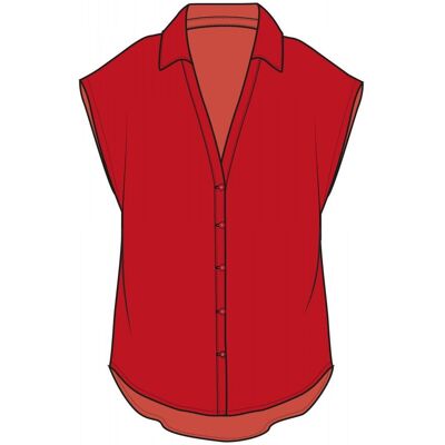 Salsa Jeans Camisa en lightdenim de mujer. (S) Rojo mujer Salsa Jeans Camisa en lightdenim de mujer. (S) Rojo mujer