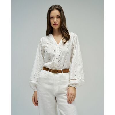 Salsa Jeans Blusa con bordados de mujer. (S) Blanco mujer Salsa Jeans Blusa con bordados de mujer. (S) Blanco mujer