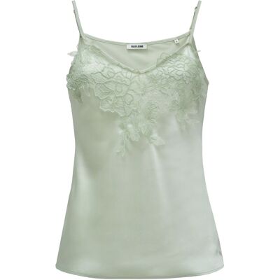 Salsa Jeans Top acetinado de mujer. (M) Verde mujer Salsa Jeans Top acetinado de mujer. (M) Verde mujer