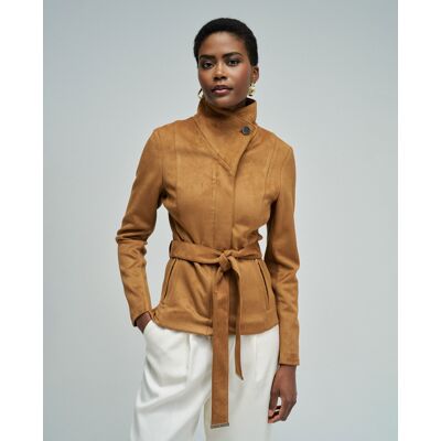 Salsa Jeans Cazadora de mujer de ante con cinturón. (38) Camel mujer Salsa Jeans Cazadora de mujer de ante con cinturón. (38) Camel mujer