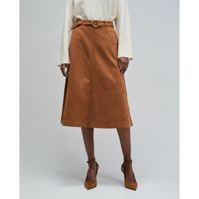 Salsa Jeans Falda midi de ante. (34) Marrón mujer Salsa Jeans Falda midi de ante. (34) Marrón mujer