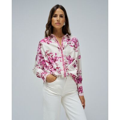 Salsa Jeans Blusa de mujer de rayas. (36) Blanco / Rosa mujer Salsa Jeans Blusa de mujer de rayas. (36) Blanco / Rosa mujer