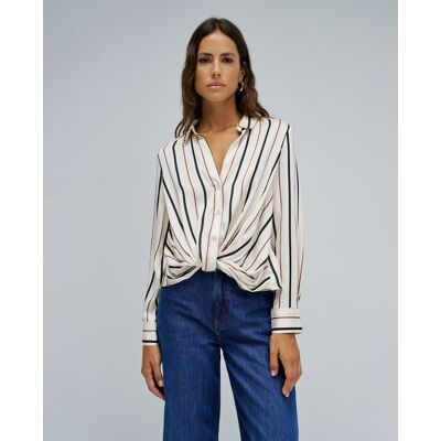 Salsa Jeans Blusa de mujer de rayas. (34) Natural mujer Salsa Jeans Blusa de mujer de rayas. (34) Natural mujer