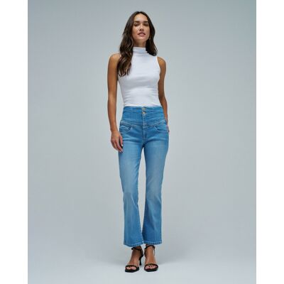 Salsa Jeans Vaqueros diva push in cropped flare de mujer. (48 - Largo 28) Azul mujer Salsa Jeans Vaqueros diva push in cropped flare de mujer. (48 - Largo 28) Azul mujer