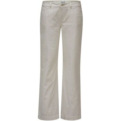 Salsa Jeans Pantalones de lino wide leg de mujer. (36 - Largo 32) Blanco mujer Salsa Jeans Pantalones de lino wide leg de mujer. (36 - Largo 32) Blanco mujer