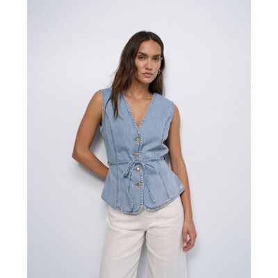 Salsa Jeans Chaleco en lightdenim de mujer. (M) Azul mujer Salsa Jeans Chaleco en lightdenim de mujer. (M) Azul mujer