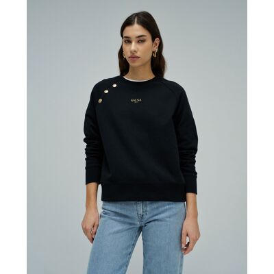 Salsa Jeans Sudadera con branding corte regular de mujer. (42) Negro mujer Salsa Jeans Sudadera con branding corte regular de mujer. (42) Negro mujer