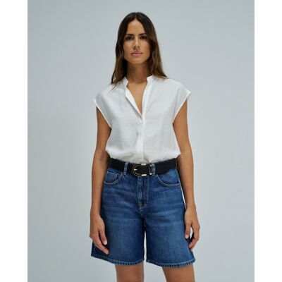 Salsa Jeans Camisa básica de mujer. (L) Blanco mujer Salsa Jeans Camisa básica de mujer. (L) Blanco mujer